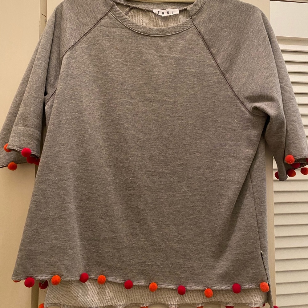 Pom Pom sweatshirt top